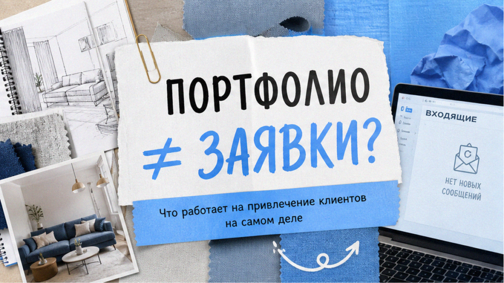 Дизайн интерьера и заявки: портфолио ≠ продажи