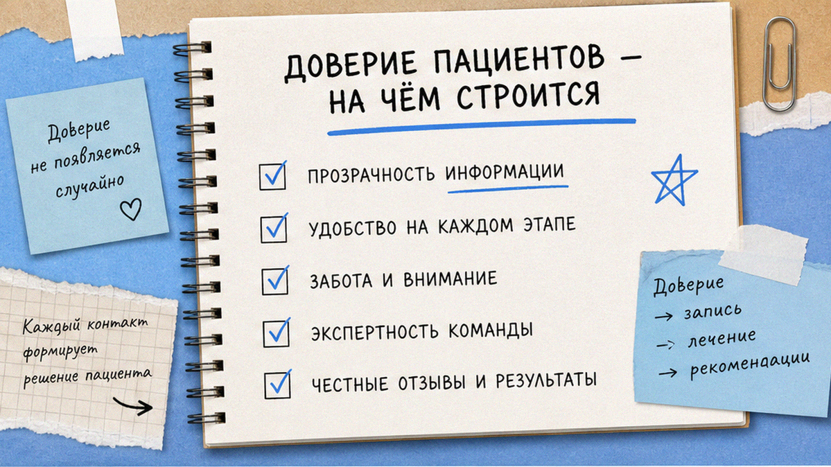 Таблица KPI клиники: записи и явки вместо визитов