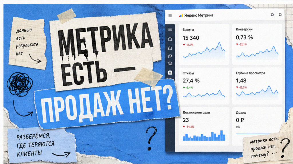 Метрика показывает трафик, а продаж нет: 6 причин