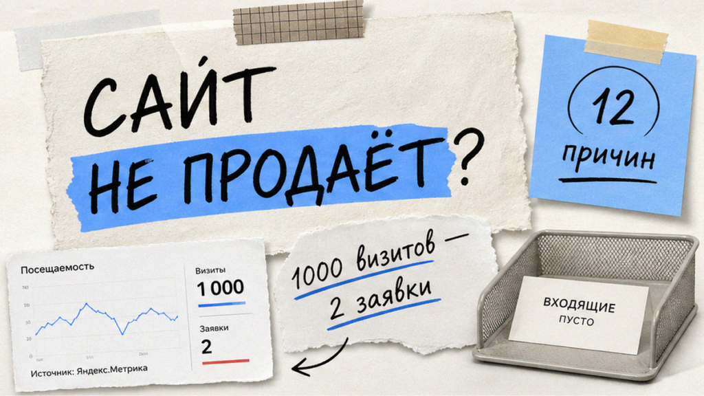 Почему сайт не продаёт: 12 причин для владельца
