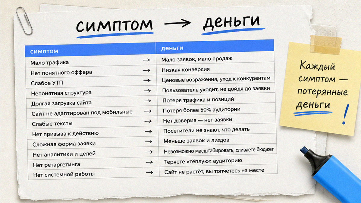 Сравнение визитки и продающего сайта: оффер, CTA и доверие